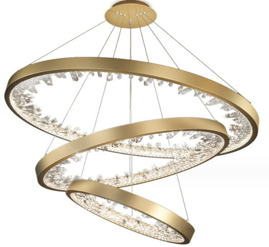 Candil LED ACADON 3 (triple) | 100 cm 80 cm y 60 cm | Altura Ajustable, Luz Cálida/Fría/Intermedia con Control Remoto
