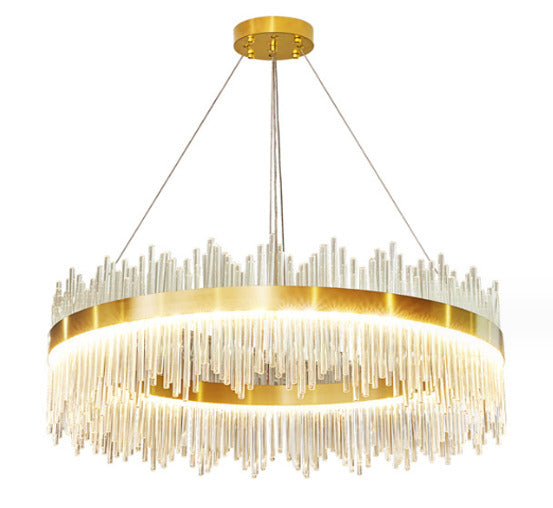 Candil LED LAURA 80| Diseño Moderno | Altura Ajustable, Luz Cálida/Fría/Intermedia con Control Remoto (Copia)