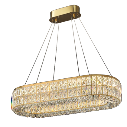 Candil LED TIFANNY| Moderno 100 CM | Altura Ajustable, Luz Cálida/Fría/Intermedia con Control Remoto