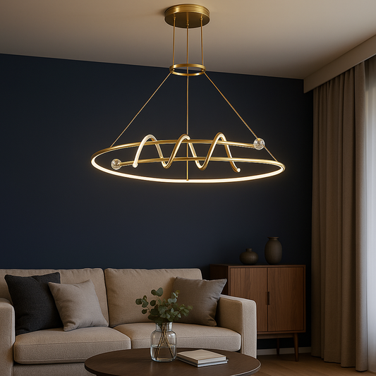 Candil LED EONE 80|  80 cm | Altura Ajustable, Luz Cálida/Fría/Intermedia con Control Remoto.