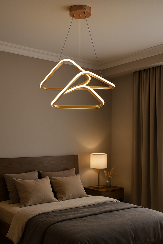 Candil LED FRANCO |  Moderno 60 CM | Altura Ajustable, Luz Cálida/Fría/Intermedia con Control Remoto (Copia)