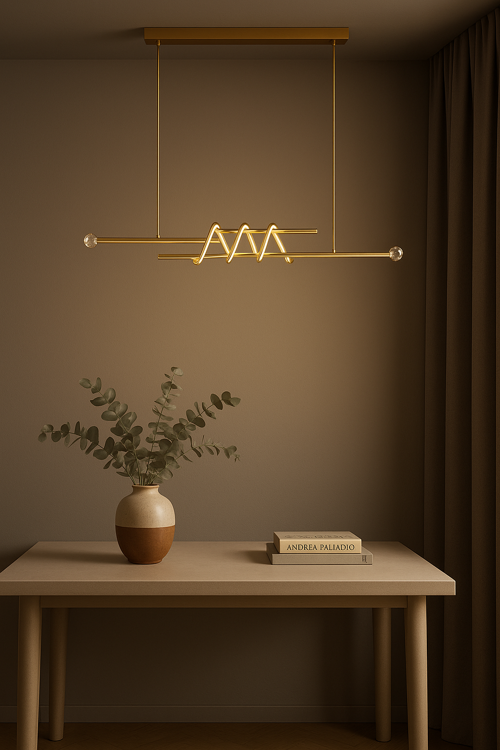 Candil LED MELILA Moderno |  120 cm y 150 cm | Altura Ajustable, Luz Cálida/Fría/Intermedia con Control Remoto