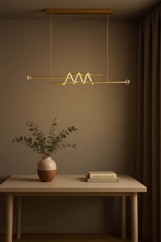 Candil LED MELILA Moderno |  120 cm y 150 cm | Altura Ajustable, Luz Cálida/Fría/Intermedia con Control Remoto